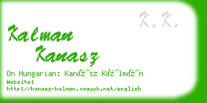 kalman kanasz business card